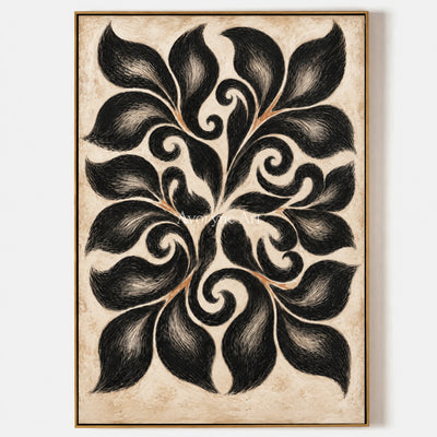 Midnight Botanica: Decorative Floral Pattern Wall Art — primary
