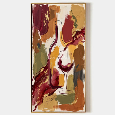 Verdant Interval, hand-painted decorative glass wall art by Freya Nielsen