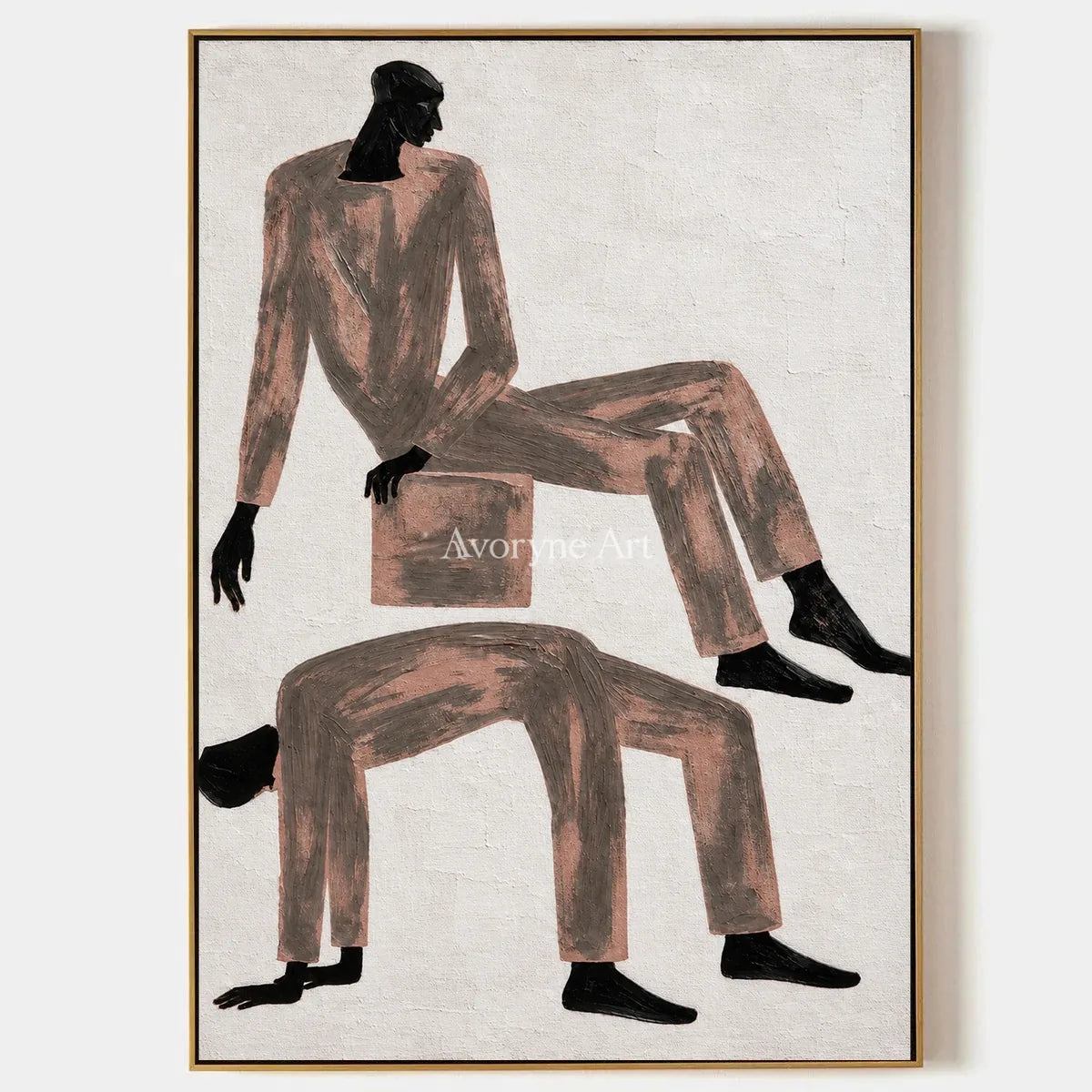 Lucent Mosaic, hand-painted dynamic figure wall art by Sofia Alvarez