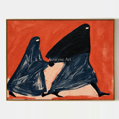Lucent Verse, hand-painted dynamic figure wall art by Sofia Alvarez