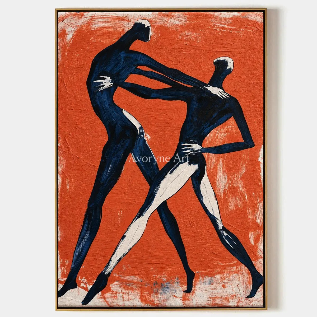 Lucent Memory, hand-painted dynamic figure wall art by Sofia Alvarez