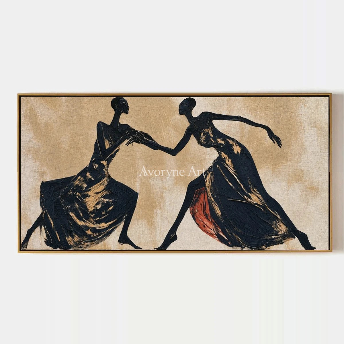 Lucent Trace, hand-painted dynamic figure wall art by Sofia Alvarez