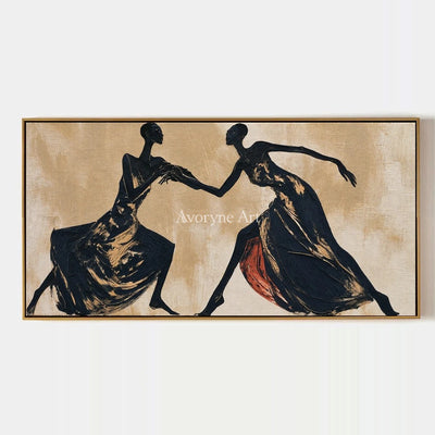 Lucent Trace, hand-painted dynamic figure wall art by Sofia Alvarez