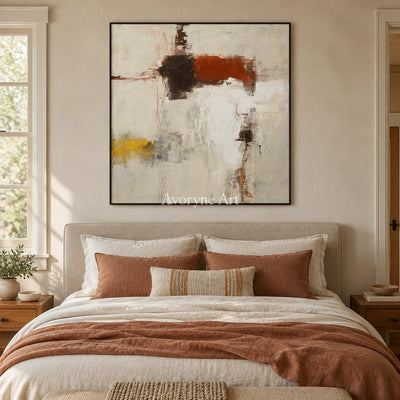 Ivory Lucent Sonata: Earth Block Abstract — bedroom black