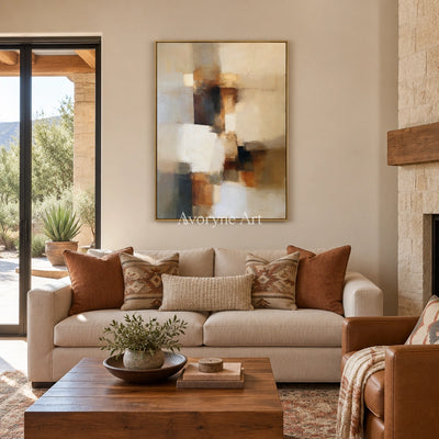 Ivory Lucent Meadow: Earth Block Abstract — living gold