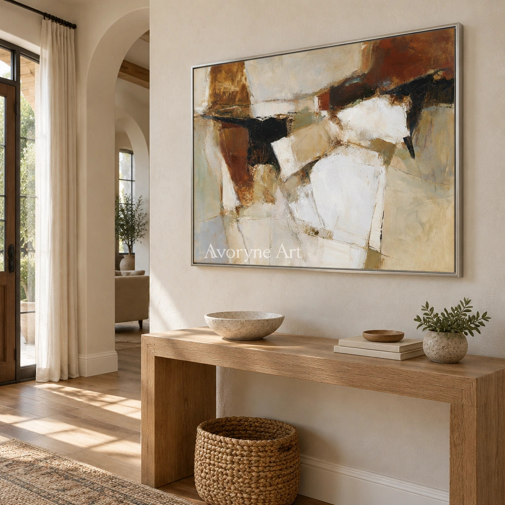 Ivory Lucent Light: Earth Block Abstract — entry silver
