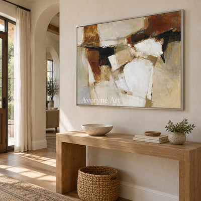 Ivory Lucent Light: Earth Block Abstract — entry silver
