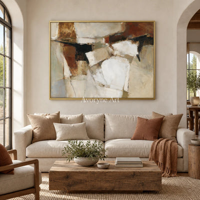 Ivory Lucent Light: Earth Block Abstract — living gold