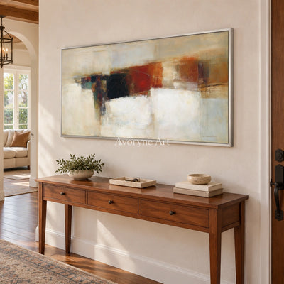 Ivory Open Interval: Earth Block Abstract — entry silver