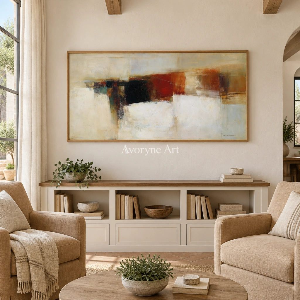 Ivory Open Interval: Earth Block Abstract — villa wood