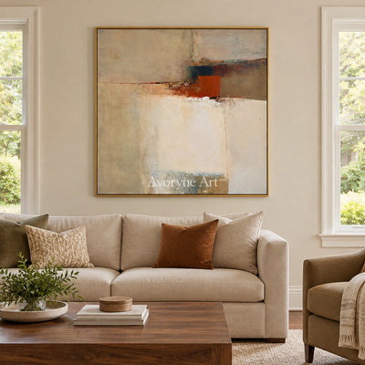 Ivory Open Reverie: Earth Block Abstract — living gold