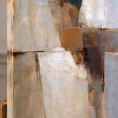 Ivory Open Verse: Earth Block Abstract — detail easel