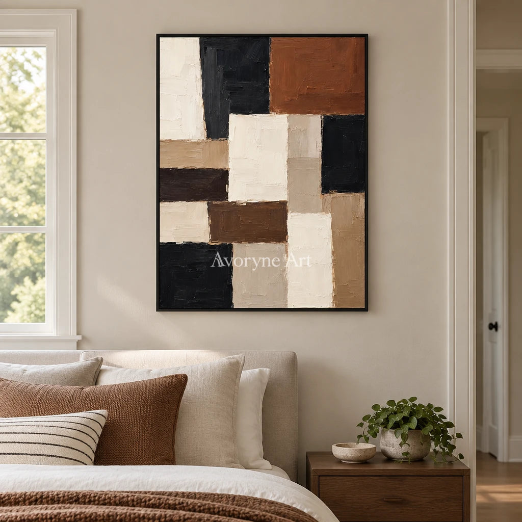 Aster Opal: Earth Block Geometry — bedroom black