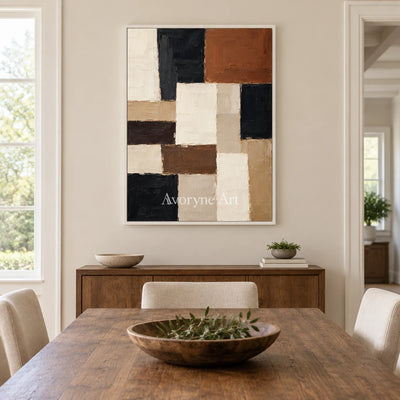 Aster Opal: Earth Block Geometry — dining white