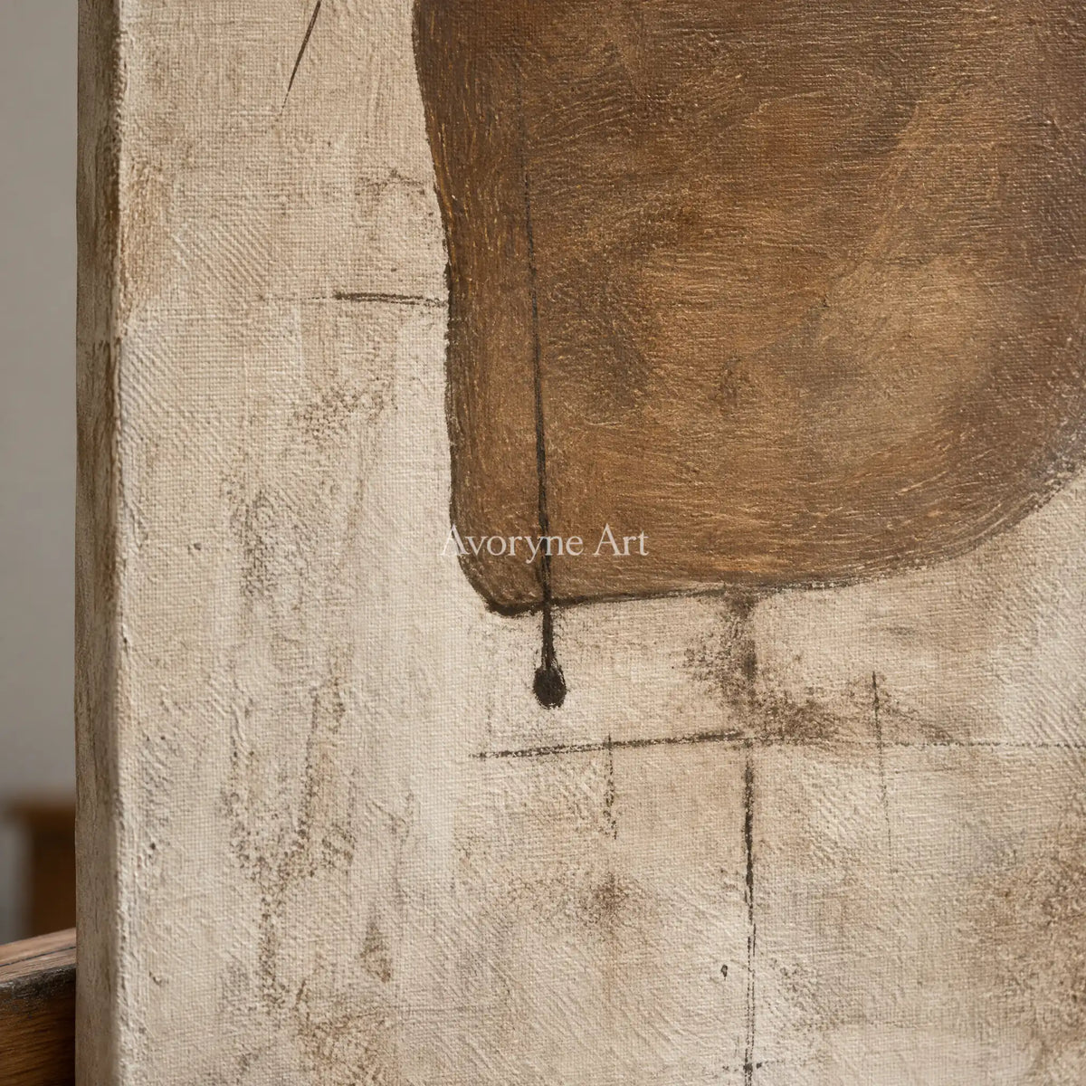 Aster Fold: Earth Circle Abstract — detail easel