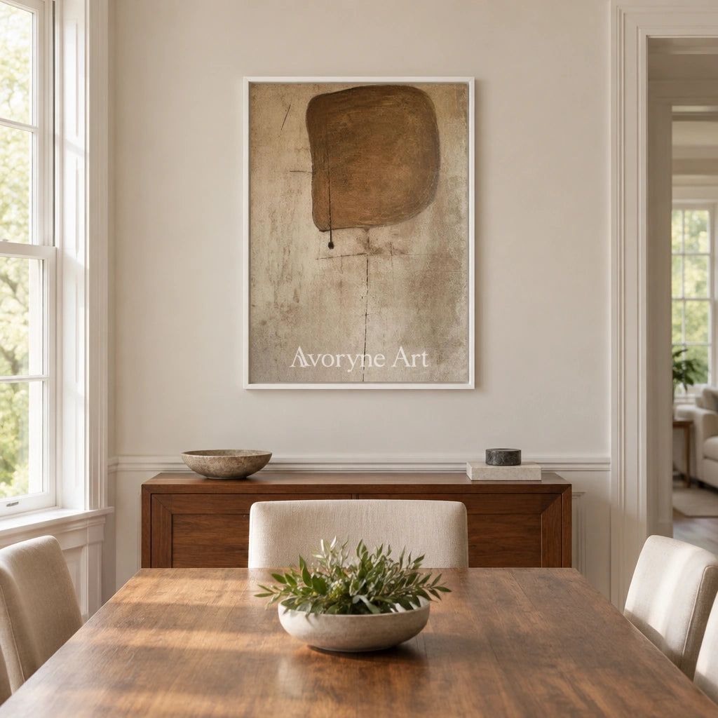Aster Fold: Earth Circle Abstract — dining white
