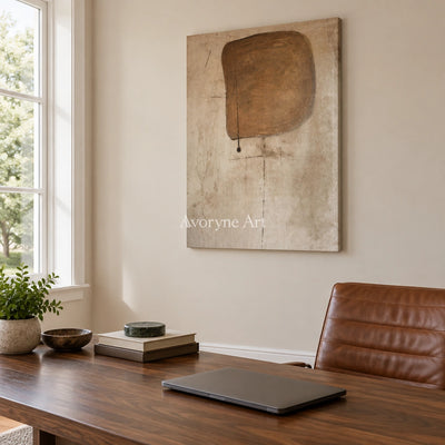 Aster Fold: Earth Circle Abstract — office frameless