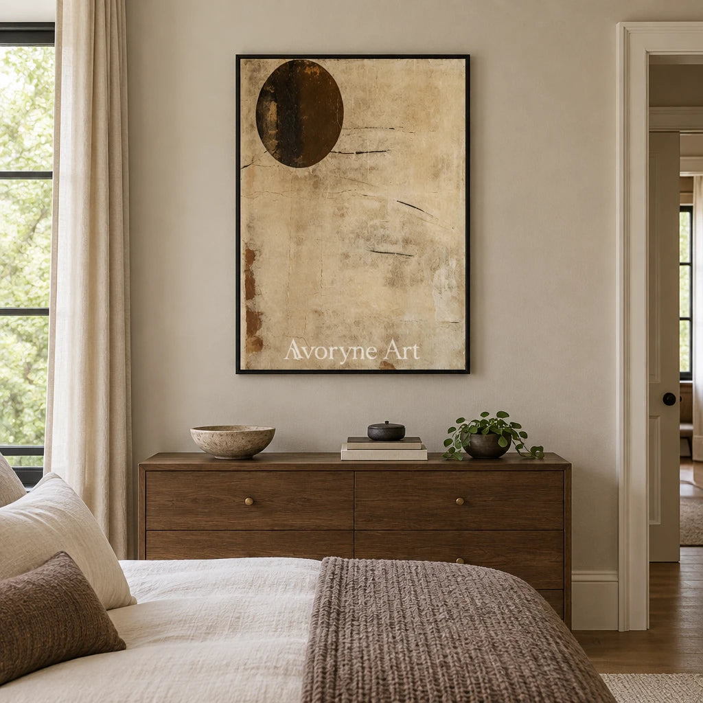 Aster Orbit: Earth Circle Abstract — bedroom black