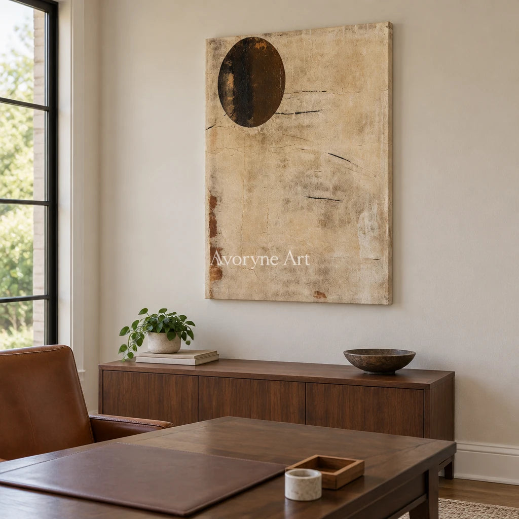 Aster Orbit: Earth Circle Abstract — office frameless