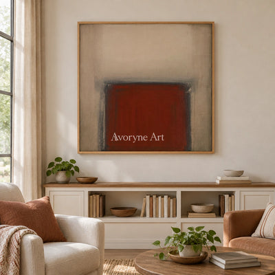 Ivory Lucent Trace: Earth Color Field Art — villa wood