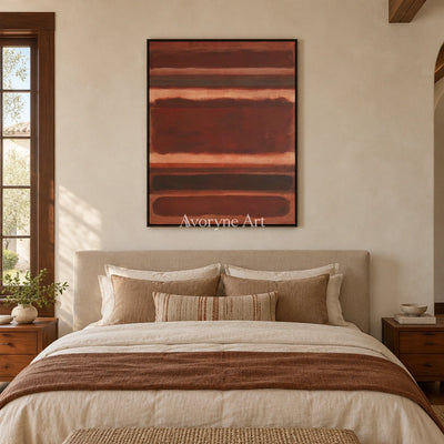 Ivory Lucent Interval: Earth Color Field Art — bedroom black