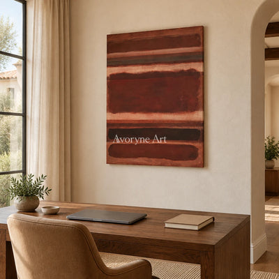 Ivory Lucent Interval: Earth Color Field Art — office frameless
