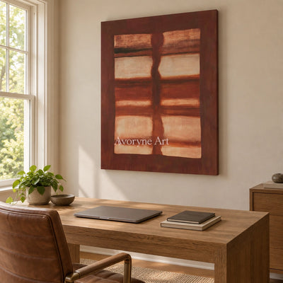 Ivory Lucent Reverie: Earth Color Field Art — office frameless