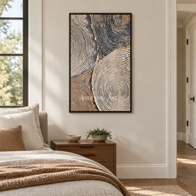 Aster Dusk: Earth Concentric Lines — bedroom black