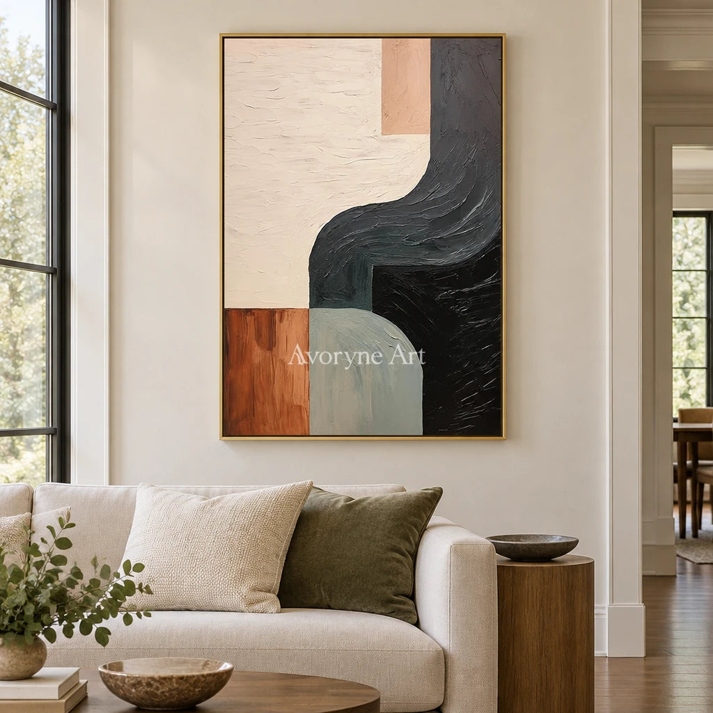 Aster Mosaic: Earth Curve Abstract — living gold