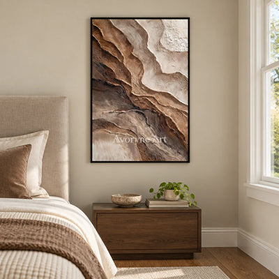 Aster Nocturne: Earth Fold Relief — bedroom black