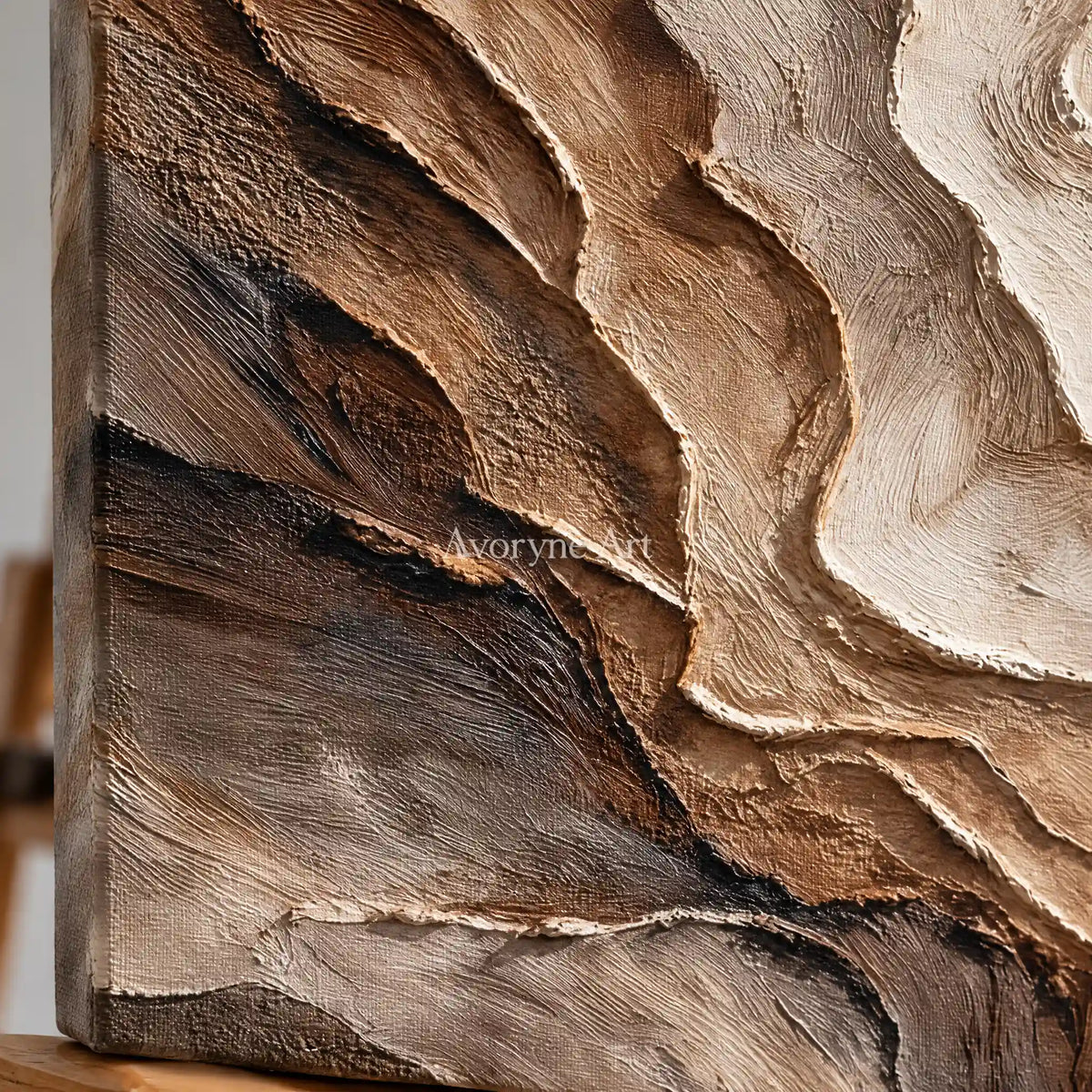 Aster Nocturne: Earth Fold Relief — detail easel
