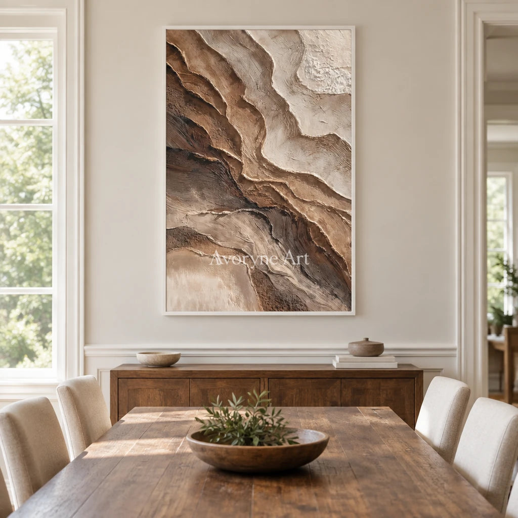 Aster Nocturne: Earth Fold Relief — dining white