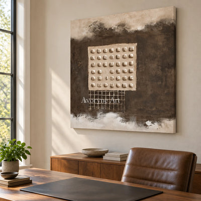 Aster Rhythm: Earth Grid Abstract — office frameless