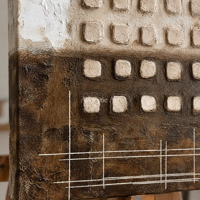 Aster Clay: Earth Grid Abstract — detail easel