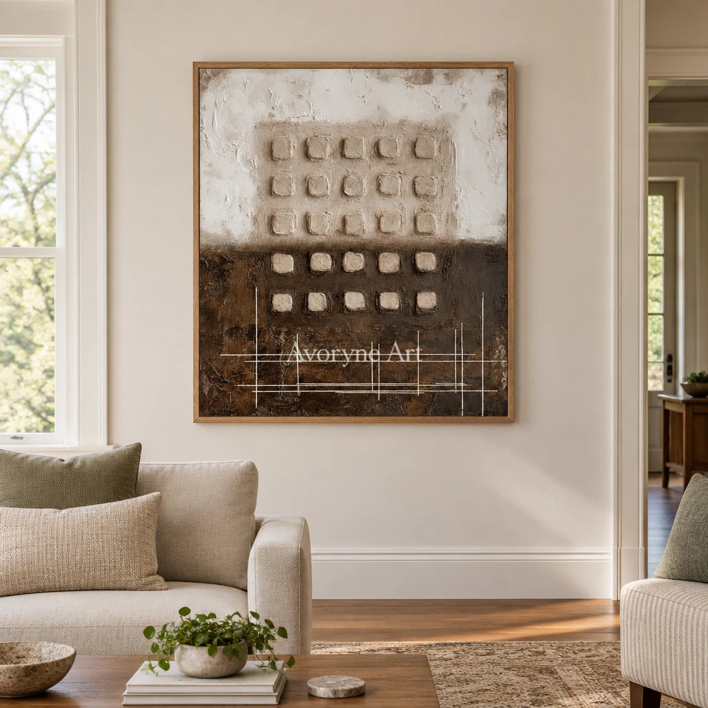 Aster Clay: Earth Grid Abstract — villa wood