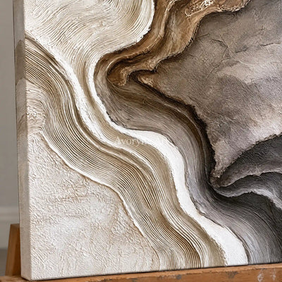 Aster Moss: Earth Strata Lines — detail easel