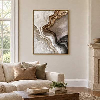 Aster Moss: Earth Strata Lines — living gold