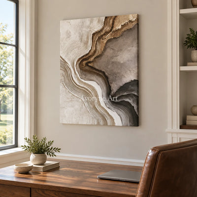 Aster Moss: Earth Strata Lines — office frameless