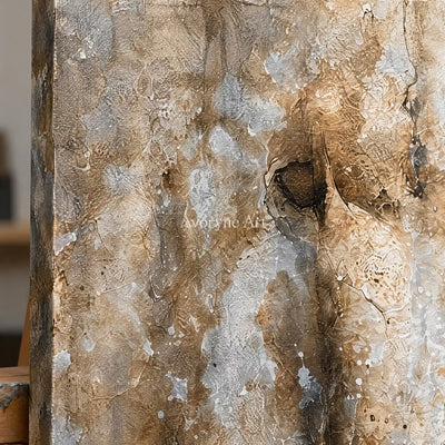 Aster Ember: Earth Texture Abstract — detail easel