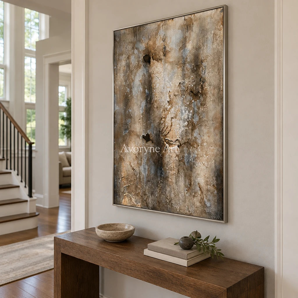 Aster Ember: Earth Texture Abstract — entry silver