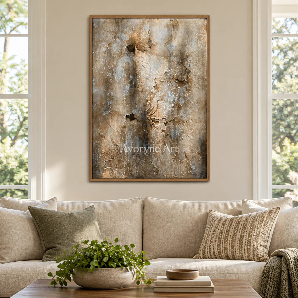 Aster Ember: Earth Texture Abstract — villa wood