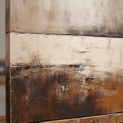Aster Crescent: Earth Tone Abstract — detail easel