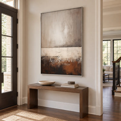 Aster Crescent: Earth Tone Abstract — entry silver