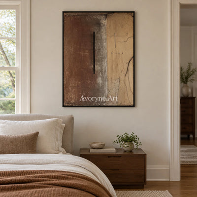 Aster Lattice: Earth Tone Abstract — bedroom black