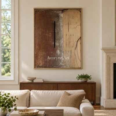 Aster Lattice: Earth Tone Abstract — living gold