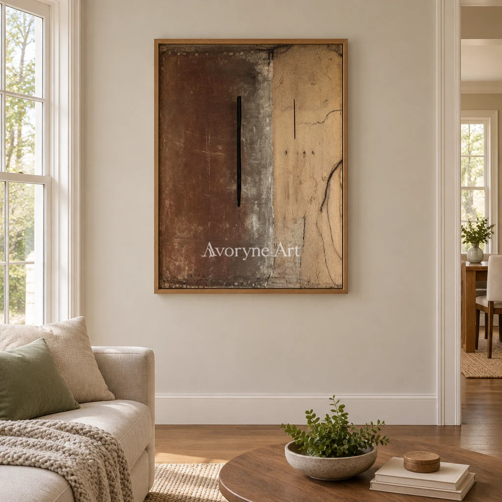 Aster Lattice: Earth Tone Abstract — villa wood