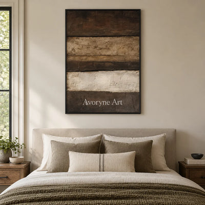 Aster Vessel: Earth Tone Abstract — bedroom black