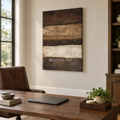 Aster Vessel: Earth Tone Abstract — office frameless
