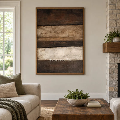 Aster Vessel: Earth Tone Abstract — villa wood