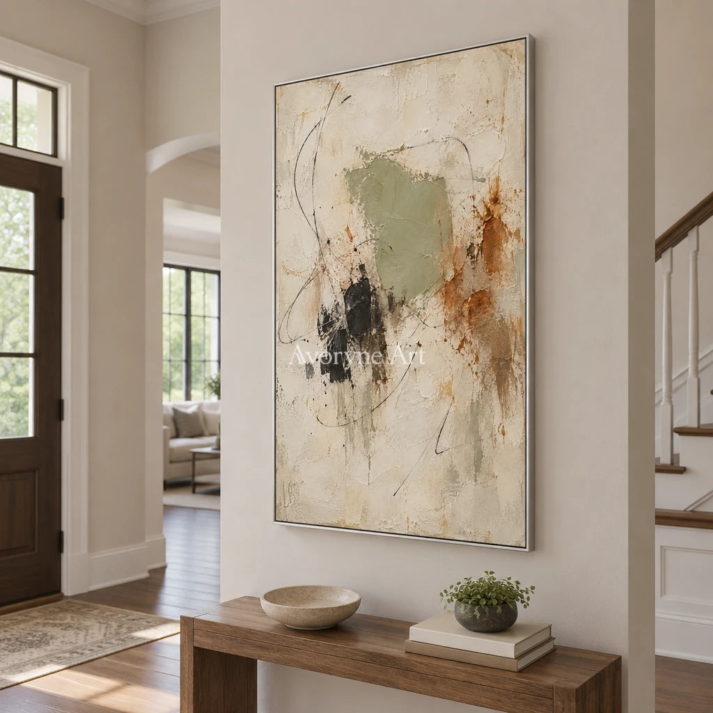 Patina Trace: Earth-Tone Abstract Texture Art — entry silver